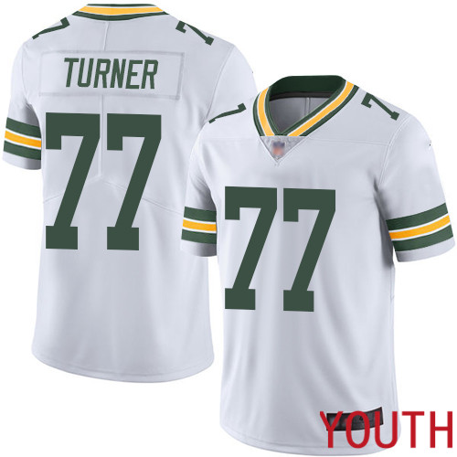 Green Bay Packers Limited White Youth #77 Turner Billy Road Jersey Nike NFL Vapor Untouchable